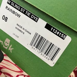 Rainbow sanuk sling style sandals,size 8 brand new
